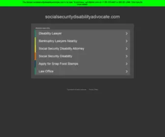 Socialsecuritydisabilityadvocate.com(Social Security Disability Advocacy Representative Training) Screenshot