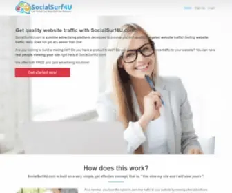 Socialsurf4U.com(Online Advertising Platform) Screenshot
