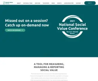 Socialvalueportal.com(The easy way to measure social value) Screenshot