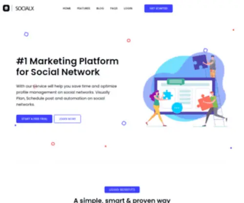 Socialx.us(Social marketing tool) Screenshot