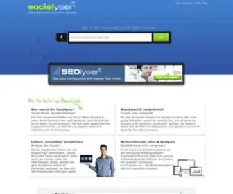 Socialyser.de(Social Media Counter und Analyse Tool) Screenshot