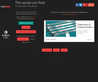 Socicon.com(Socicon is a social icons font with more than 50 icons from all major services. Socicon) Screenshot