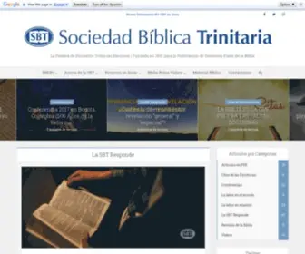 Sociedadbiblicatrinitaria.org(Sociedad Bíblica Trinitaria en español) Screenshot