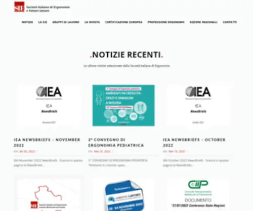 Societadiergonomia.it(La Società Italiana di Ergonomia e Fattori Umani (SIE)) Screenshot