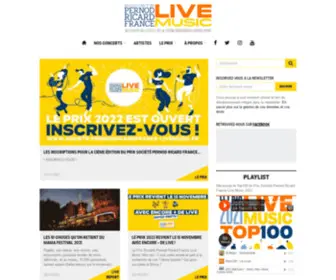 Societe-Pernodricardfrance-Livemusic.fr(Société Pernod Ricard France Live Music) Screenshot