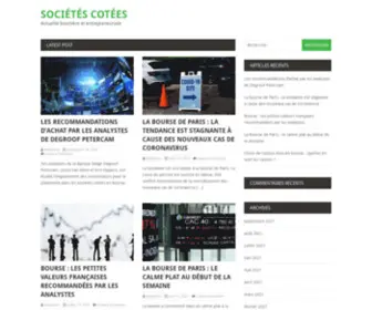 Societes-Cotees.fr(Sociétés cotées) Screenshot