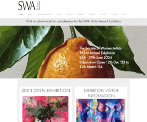 Society-Women-Artists.org.uk(The Society of Women Artists (SWA)) Screenshot