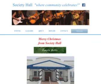 Societyhall.org(Upcoming Events at Society) Screenshot