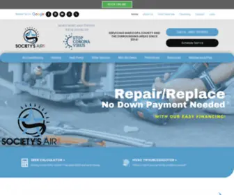 Societyhvac.com(HVAC Contractor Maricopa) Screenshot