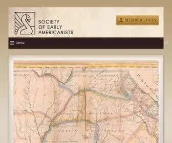 Societyofearlyamericanists.org(Society of Early Americanists) Screenshot