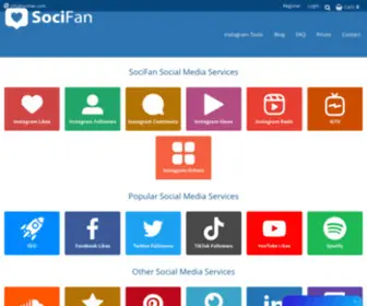 Socifan.com(Get Social Media Services Instantly) Screenshot