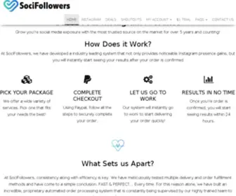 Socifollowers.com(Instagram Followers and Likes starting at ONLY $1) Screenshot