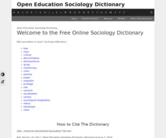Sociologydictionary.org(Sociologydictionary) Screenshot
