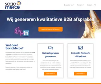 Sociomerce.com(Wij helpen bedrijven aan sales afspraken nieuwe medewerkers meer cross) Screenshot