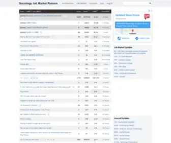 SocJobrumors.com(Sociology Job Market Rumors) Screenshot