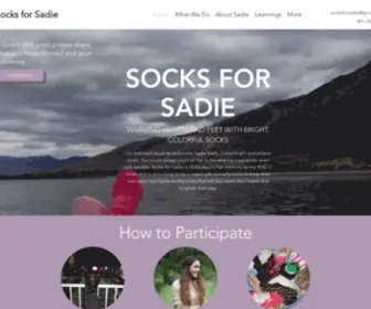 Socksforsadie.org(Socks for Sadie) Screenshot