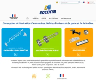 Socona.com(Entrebaîlleurs et accessoires pour portes et fenêtres) Screenshot