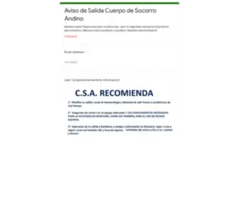 Socorroandino.cl(Cuerpo de socorro andino de Chile) Screenshot