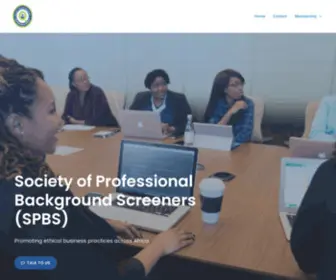 SocPBS.com(Society of Professional Background Screeners) Screenshot