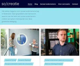 Socreatie.nl(Sociaal ondernemers magazine) Screenshot