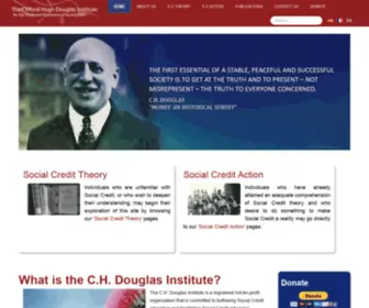 Socred.org(The Clifford Hugh Douglas Institute for the Study and Promotion of Social Credit) Screenshot