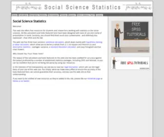 Socscistatistics.com(Social Science Statistics) Screenshot