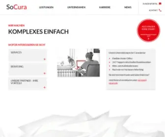 Socura.de(IT-Cloud-Services für die Wohlfahrtsbranche) Screenshot