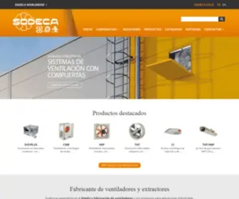 Sodeca.cl(Fabricante de ventiladores y extractores industriales) Screenshot