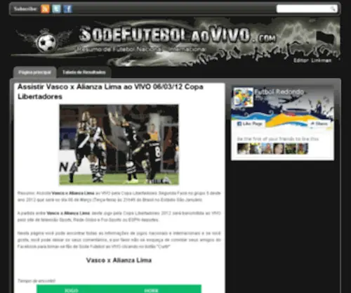 Sodefutebolaovivo.com(So de Futebol ao VIVO) Screenshot