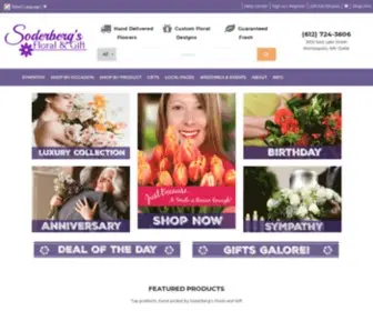 Soderbergsflorist.com(Minneapolis Florist) Screenshot