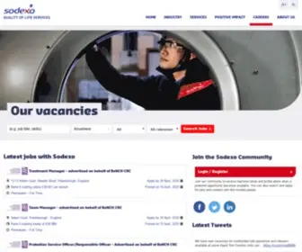 Sodexojobs.co.uk(Jobs and careers with Sodexo) Screenshot