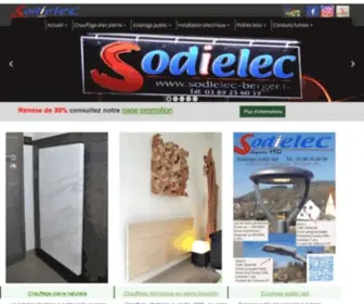 Sodielec-Berger.fr(Chauffage, électricité, VMC, poêles bois et pellets, radiateurs pierre, géode améthyste) Screenshot