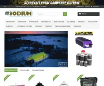 SodiumGeneve.ch(Growshop / Magasin de ventes de produits de cutlure indoor) Screenshot