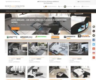 Sofa-Dreams.com(Sofas Ledersofas & Wohnlandschaften online Shop) Screenshot