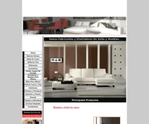 Sofasymuebles.com(Sofas en cuero y tela Bogota Colombia) Screenshot