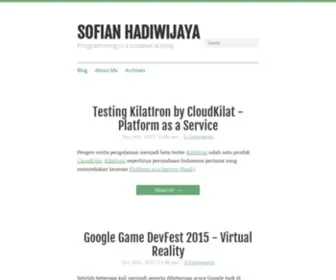 Sofianhw.com(Sofian Hadiwijaya) Screenshot