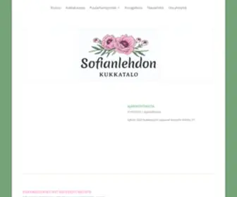 Sofianlehto.fi(Kukkaliike Helsinki) Screenshot