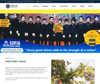 Sofiapublicschool.edu.in(Our aim is to be a secular school and make every child that studies here) Screenshot