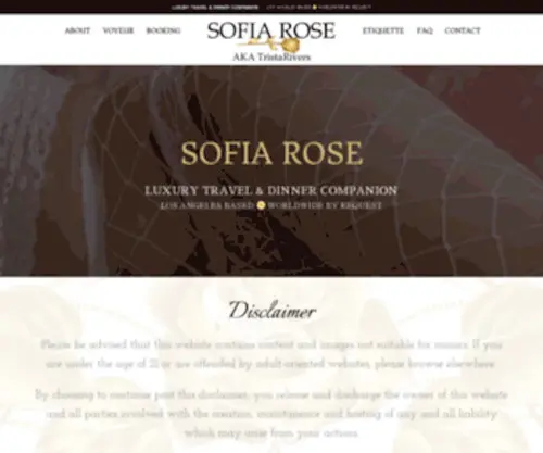 Sofiarose.me(The Official Site of Sofia Rose) Screenshot