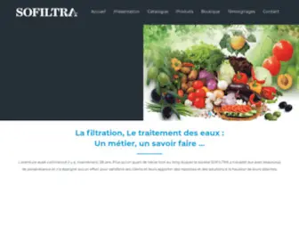 Sofiltra.com.tn(Produits et solutions de traitement des eaux) Screenshot