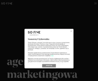 Sofine.pl(SO FINE to więcej niż agencja interaktywna. Komunikujemy marki w sieci) Screenshot