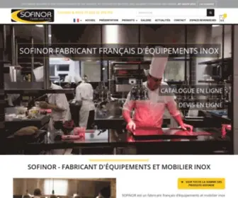 Sofinor.com(Fabricant matériel inox) Screenshot