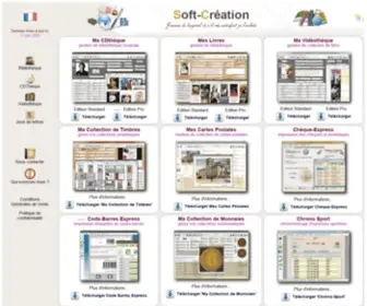 Soft-Creation.fr(Soft création propose des logiciels pour la maison et l'entreprise) Screenshot