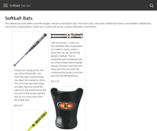 Softball-Bat.biz(Softball Bats) Screenshot