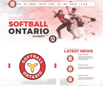 Softballontario.ca(Softball Ontario) Screenshot