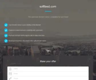 Softfeed.com(Forsale Lander) Screenshot