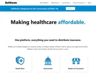 Softheon.com(Healthcare Automation for Payers and Government) Screenshot