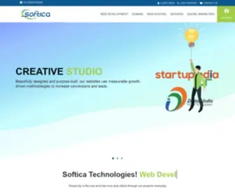 Softica.in(Web development company) Screenshot