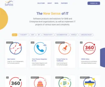 Softlist.com(Software products and solutions for SMB and Enterprise) Screenshot