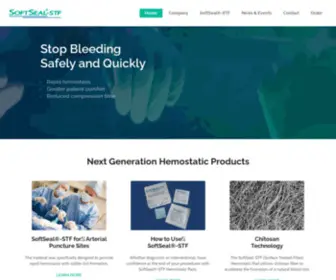 Softseal-STF.com(Next Generation Hemostatic Products) Screenshot